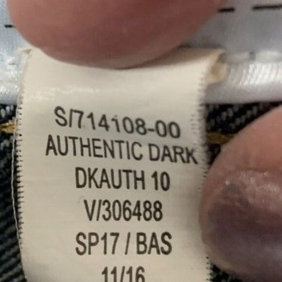 OLD NAVY Button Down Collared Dark Wash Blue Denim Jean Jacket Women's Size M - Picture 8 of 8